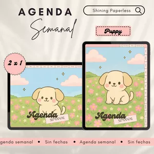 Imagen de portada para Ebook Agenda semanal x2 (Puppy)