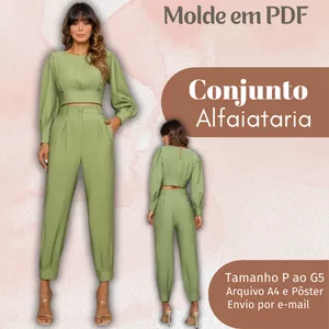 Imagem de capa para o Ebook MOLDE EM PDF CONJUNTO ALFAIATARIA 3