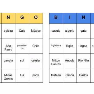 Imagem de capa para o Ebook Bingo dos Substantivos