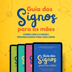 Imagem de capa para o Ebook Guia dos Signos para Mães (12 ebooks, 1 para cada signo)
