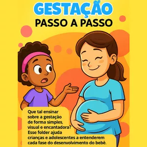 Imagem de capa para o Ebook Folder Educativo: Trimestres da Gestação de Forma Visual e Simplificada