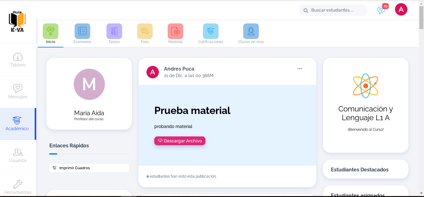 <p>Plataforma de Gestión Educativa Completa con Aula Virtual y Video conferencias</p>