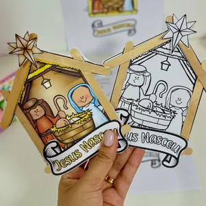 Imagem de capa para o Ebook Atividade Presépio de Palitos