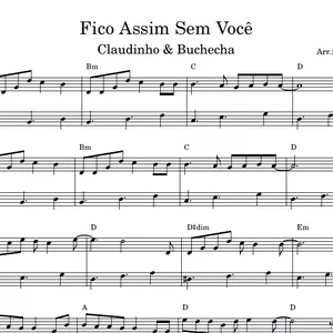 Imagem de capa para o Ebook Fico Assim Sem Você (Claudinho e Buchecha) - Partitura para PIANO