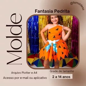 Imagem de capa para o Ebook Molde fantasia Pedrita 