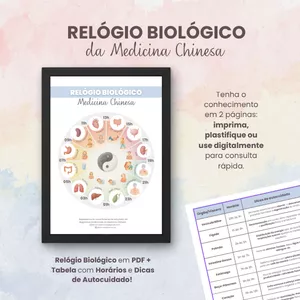Imagem de capa para o Ebook Relógio Biológico da Medicina Chinesa – PDF visual para impressão