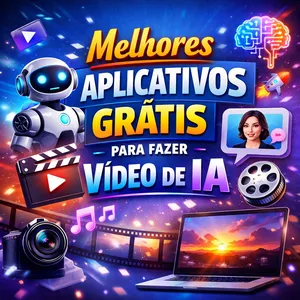 Imagem de capa para o Ebook Melhores aplicativo grátis para fazer vídeo de IA
