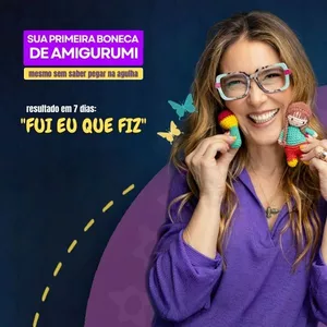Imagem de capa para o Curso online FAÇA SUA PRIMEIRA BONECA DE AMIGURUMI