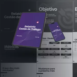 Imagem de capa para o Curso online Relatório Editável para Gestão de Tráfego- Canva e Photoshop  