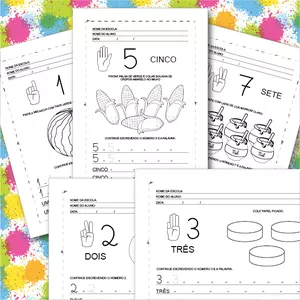 Imagem de capa para o Ebook Atividade numerais de 0 a 10