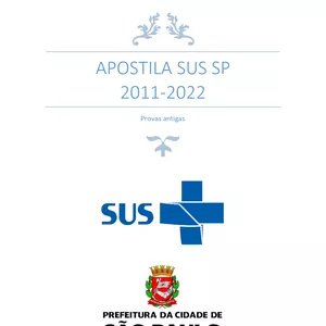 Imagem de capa para o Ebook Apostila com provas do SUS-SP 2011-2022
