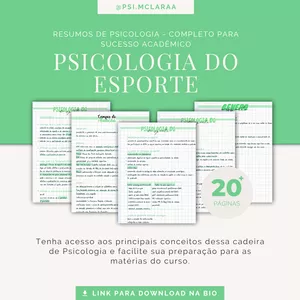 Imagem de capa para o Curso online Psicologia do Esporte – Resumo da Maria Clara