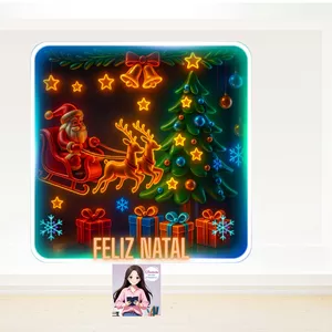 Imagem de capa para o Curso online *PAINEL DE NATAL NEON* 