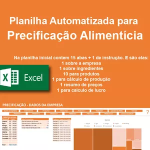 Imagem de capa para o Curso online Planilha Automatizada para Precificação Alimentícia 