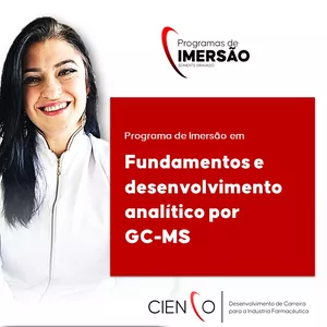 Imagem de capa para o Curso online 04 - CURSO DE GC-MS: FUNDAMENTOS E DESENVOLVIMENTO ANALÍTICO