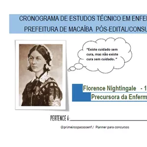 Imagem de capa para o Ebook Cronograma de Estudos - Técnico em Enfermagem- BANCA CONSULPLAN- Prefeitura de Macaíba/RN
