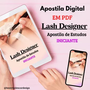 Imagem de capa para o Ebook Apostila completa para Lash Designer