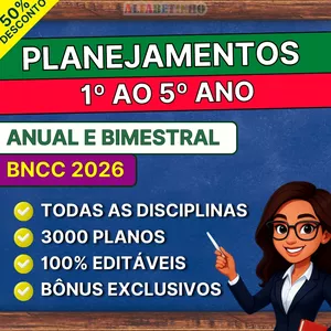 Imagem de Planejamentos - 1º ao 5º ano - BNCC 2026 criado por ALFABETINHO na hotmart
