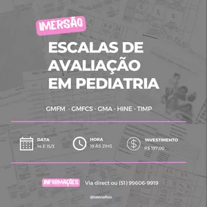 Imagem de capa para o Curso online Imersão Escalas de Avaliação em Pediatria