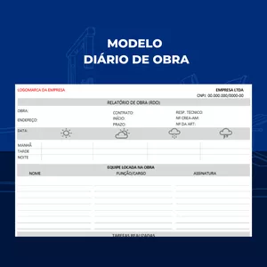 Imagem de capa para o Ebook DIÁRIO DE OBRA 