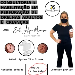 Imagem de capa para o Curso online Consultoria Perfuração de Orelhas em adultos e crianças 