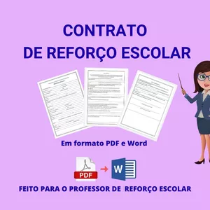 Imagem de capa para o Ebook Contrato de Prestação de Serviço de Reforço Escolar 