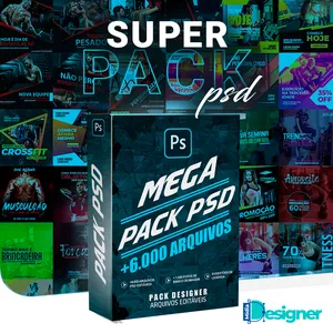 Imagem de capa para o Curso online Mega Pack Photoshop com mais de 6.000 Artes para Mídias Sociais + Bônus