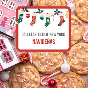 Imagen de portada para Curso online Galletas estilo New York NAVIDEÑAS