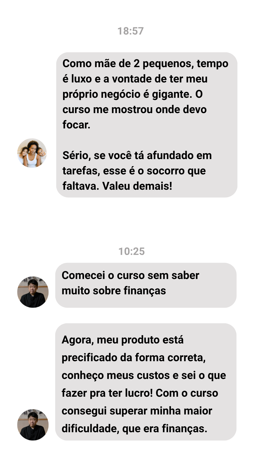 Depoimentos reais de alunos que tiraram suas ideias do papel com o método Pronto para Decolar