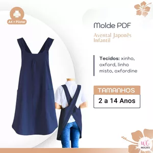 Imagem de capa para o Ebook MOLDE AVENTAL JAPONÊS INFANTIL