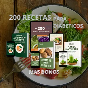 Imagen de portada para Ebook 200 Recetas para Diabéticos + Bonos