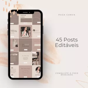 Imagem de capa para o Ebook Pack 45 Posts Editáveis