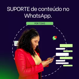 Imagem de capa para o Serviço online 7 DIAS COM SUPORTE DE CONTEÚDO NO WHATSAPP.