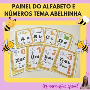 Imagem de capa para o Ebook ABELHINHAS - ALFABETO E NÚMEROS DE PAREDE EM LIBRAS