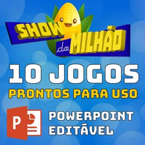 Imagem de capa para o Ebook Show do Milhão em PowerPoint - Pedagógico - 10 jogos
