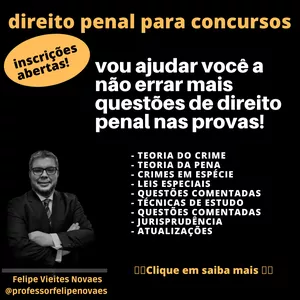 Imagem de capa para o Curso online Direito Penal para concursos - CURSO