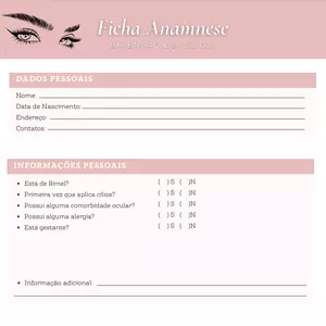 Imagem de capa para o Curso online Ficha de Anamnese Editável