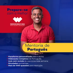 Imagem de capa para o Curso online MENTORIA DE PORTUGUÊS DO PROFESSOR WARLEY SOUZA