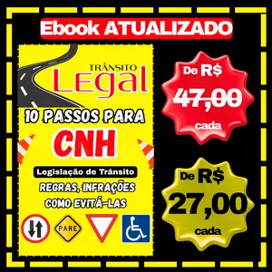 Imagem de capa para o Ebook Aprenda Legislação de Trânsito em 10 PASSOS