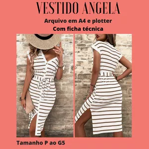 Imagem de capa para o Ebook Molde vestido angela