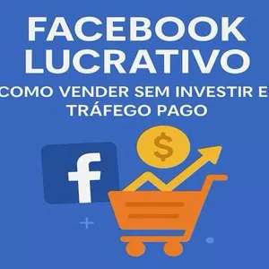 Imagem de capa para o Ebook Facebook Lucrativo: Como  Vender Sem Investir em  Tráfego Pago