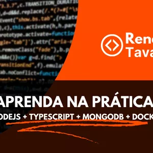 Imagem de capa para o Curso online Aprenda a programar utilizando NodeJs + TypeScript + Express + MongoDb + Docker