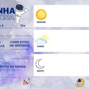 Imagem de capa para o Ebook QUADRO DE ROTINA - MENINO