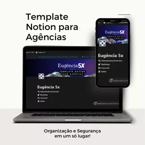Imagem de capa para o Curso online Template Notion - Eugência 5X
