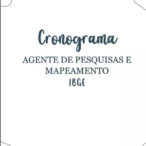 Imagem de capa para o Ebook CRONOGRAMA IBGE - AGENTE DE PESQUISA E MAPEAMENTO 
