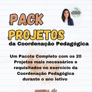 Imagem de capa para o Ebook Projetos da Coordenação Pedagógica - Pack Especial