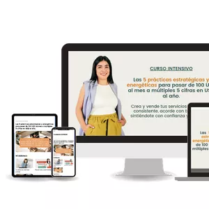 Imagen de portada para Curso online Las 5 prácticas estratégicas y energéticas para pasar de 100 USD al mes a múltiples 5 cifras al año.