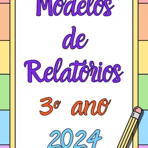 Imagem de capa para o Ebook 20 MODELOS DE RELATÓRIOS DESCRITIVOS PARA 3º ANO DO ENSINO FUNDAMENTAL