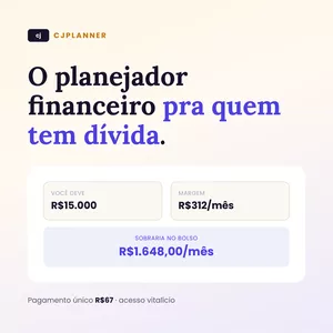 Imagem de CJPlanner — O Planejador Financeiro pra Quem Tem Dívida criado por Igor na hotmart