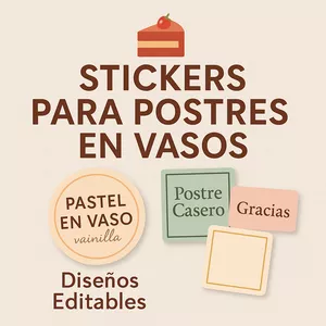 Imagen de portada para Ebook Stickers para Postres en Vasos